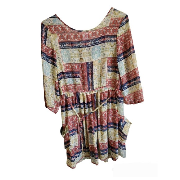 𝅺Band of Gypsies Boho multi color Sheer tunic XS - Picture 2 of 8